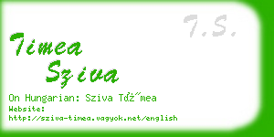 timea sziva business card